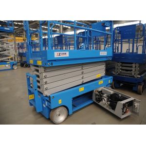 Mobile 14m 450kg Hydraulic Lifting Platform With Level Alarm Balance Valve