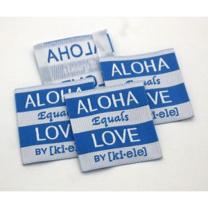 Custom Made Black Garment Labels Cloth Fabric Damask Woven Labels