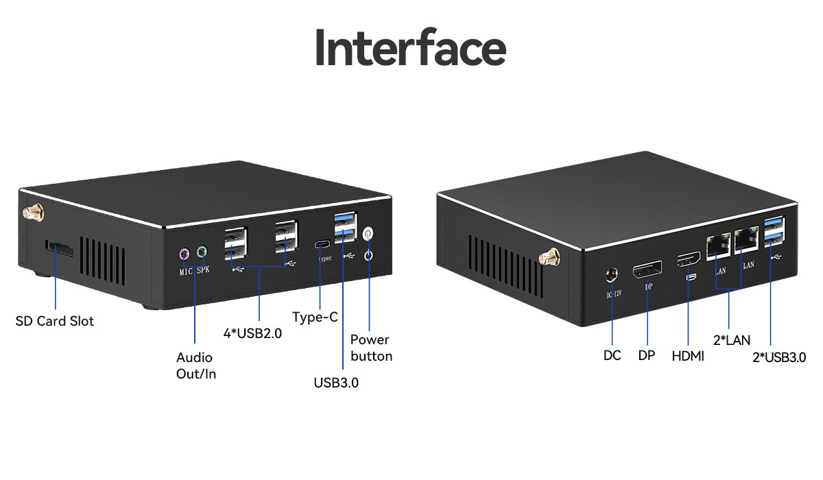 Dual LAN Office Desktop Mini Computer With DP And HDMI Intel Core Series Prosessor