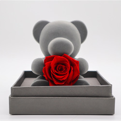 Fashion Dried Long Stem Rose Flower In Glass With Beautiful Appearance