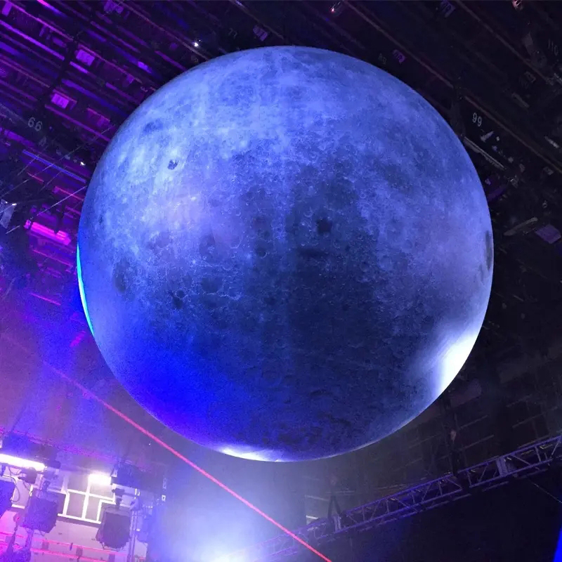 Factory Price Decoration Giant Advertising Inflatable Moon Model Large Inflatable Moon Balloon With Led Light