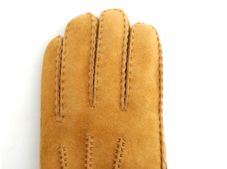 Men Genuine leather Lamb Fur Cheap custom made leather gloves
