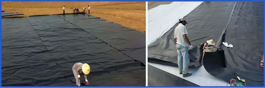 0.75mm HDPE PVC Geomembrane Circular Tanks for Fish Farming in Office Building Design
