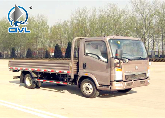 4 X 2 Cargo Light Duty Cargo Trucks New Howo Sidewall Cargo Truck 120hp Engine