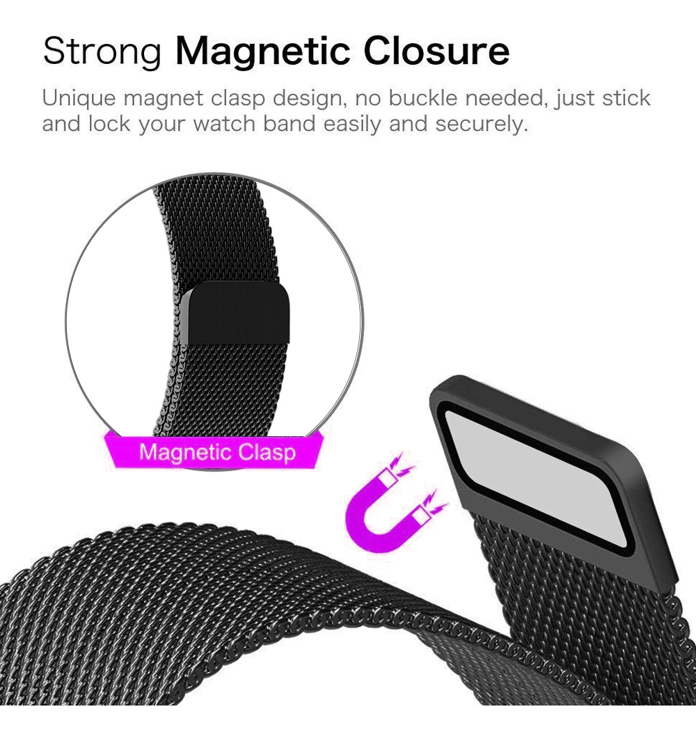 40mm 38mm Magnetic Watch Band Mesh Milanese Loop And For Apple Wristband Replacement Strap