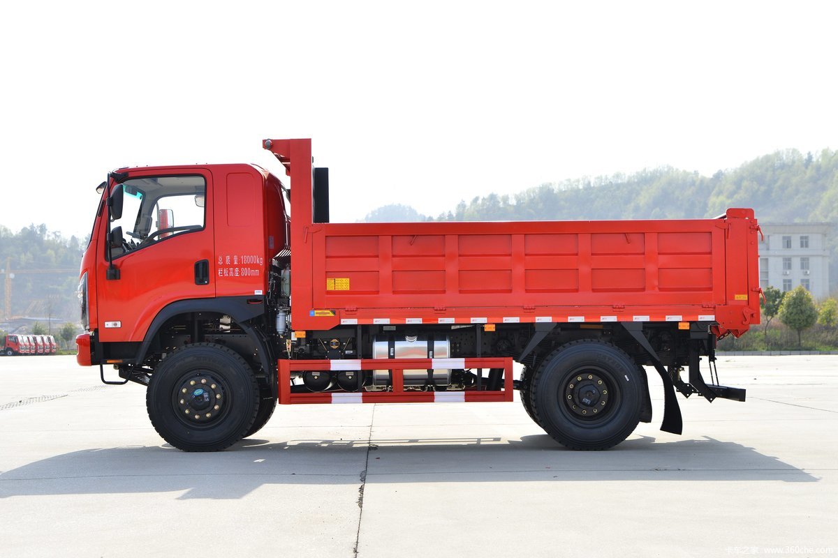 Three-ring Ten-way T3 Maker 200 HP Fast 10 Gear 4x4 4m Off-road Dump Truck (red) (National&EU 3-6)