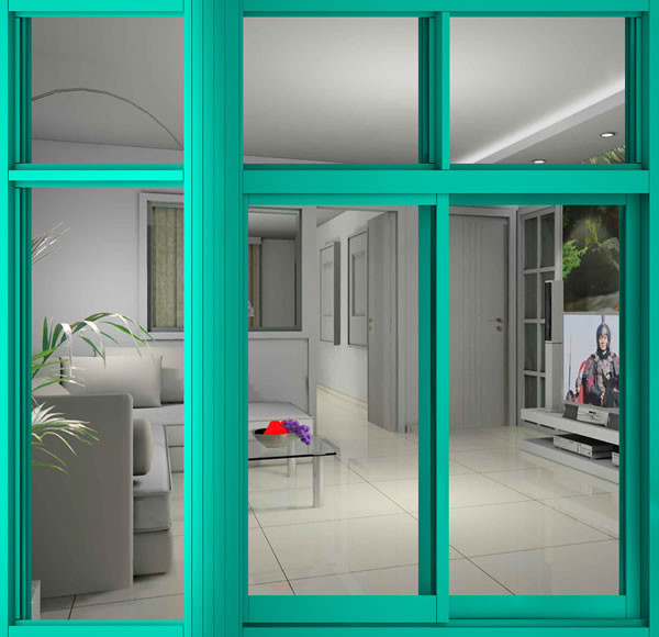 Sliding Glass Aluminium Window Extrusions Eco Friendly ISO9001CE Certificated
