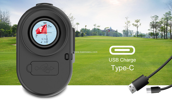 kaemeasu Mini Laser Rangefinder Rechargeable Golf Range Finder With Magnetic Adsorption MA1200