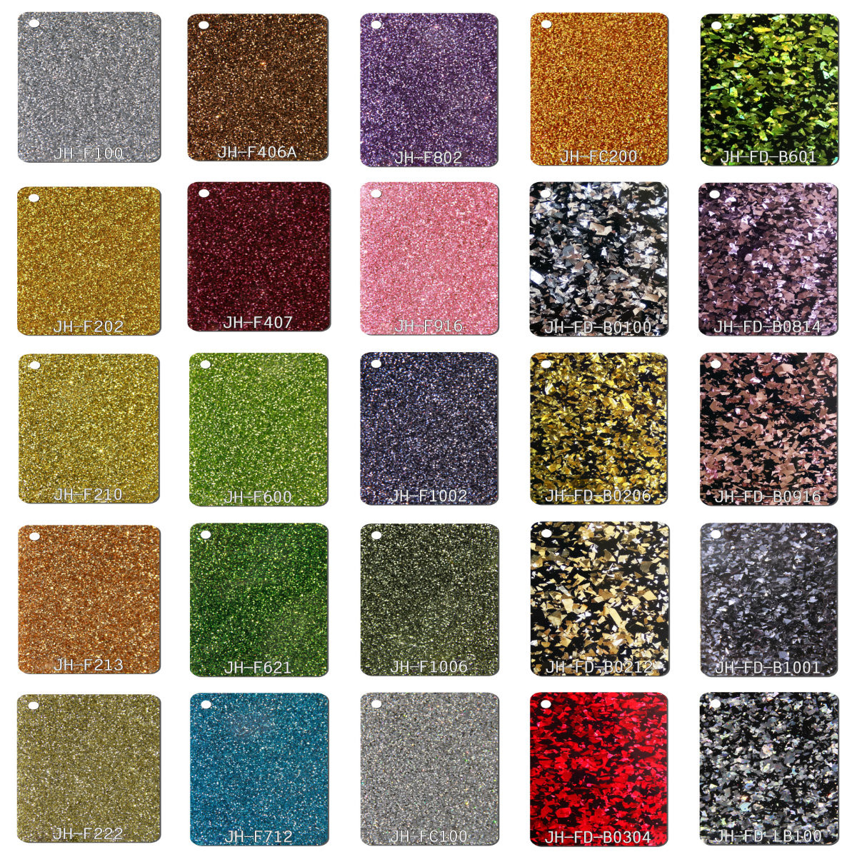Non Toxic Light Gold Glitter Acrylic Sheets Jewellery Decor