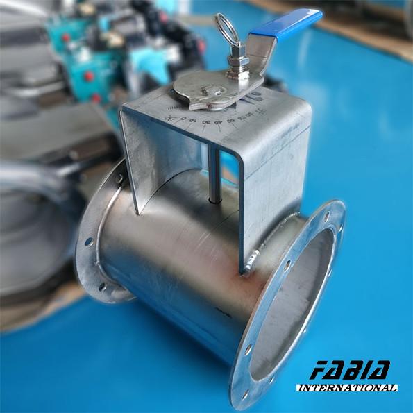 DN200 8 inch Stainless Steel Manual Butterfly Damper Simple Structure Easy