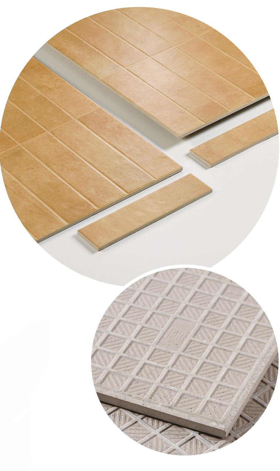 Non-Slip Indoor Tiles And Textured Ceramic Wall Tiles For Living Room 400x800mm Light Brown