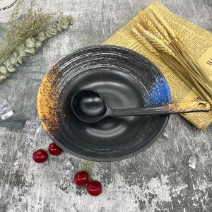 8 Inch Melamine Soup Spoon Restaurant Tableware Galaxy Pattern