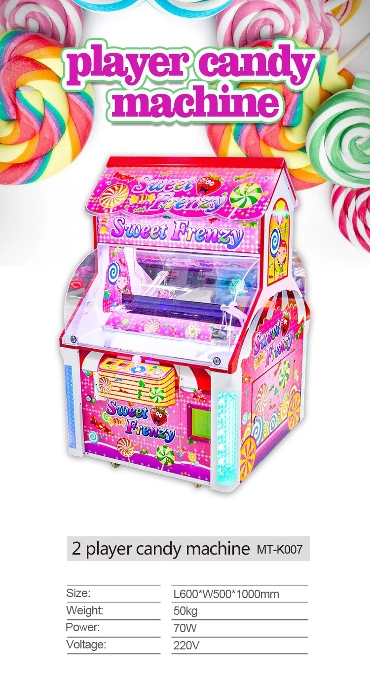 Sweet Frenzy Candy Gift Vending Machine For Children 2 Player Coin Pusher Type