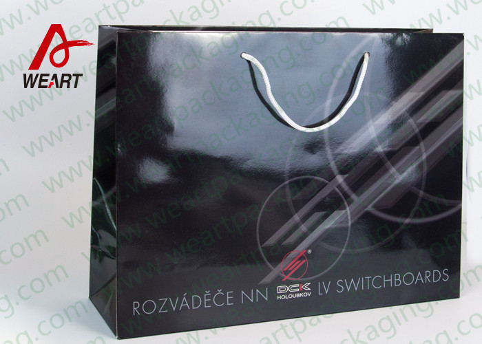 Modern Monogrammed Gift Bags Paper Material , Colored Printed Retail Bags