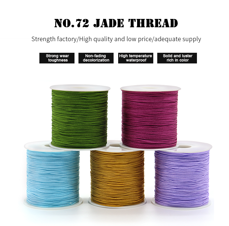 Singal Color Nylon Knot Braided String Bracelet Cord for Beading and Accessories