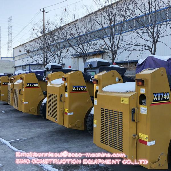 60kw Road Construction Vehicles XCMG Skid Steer Wheel Loader XT760 With Shovel