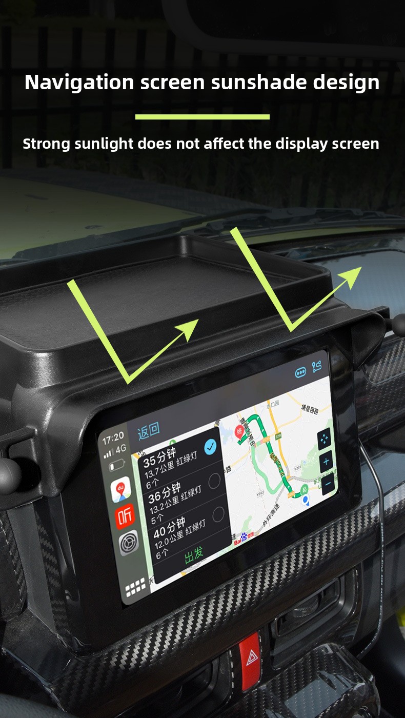 For Suzuki Jimny Multi-Function Wireless Charging Storage Box Two-In-One Central Control Screen Mobile Phone Interior Accessory