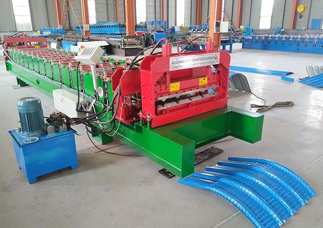 roofing sheet profile crimping curving arch roll forming machine