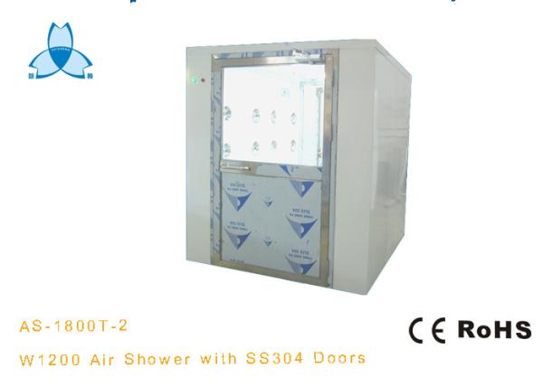 Industrial 4 Person Air Shower System Single Leaf Large Door , 22-25m/s Wind