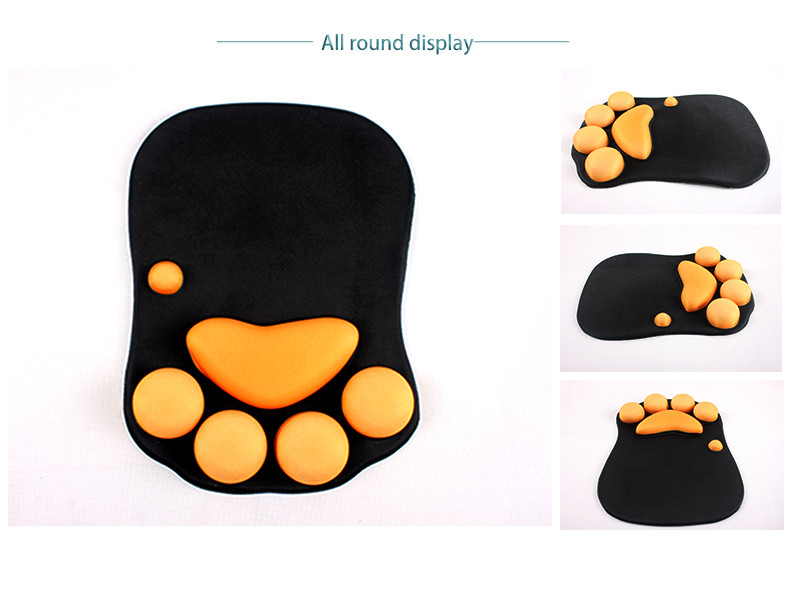 Lightweight Cat Paw Mouse Pad , Gel Wrist Mouse Pad Elegant Look