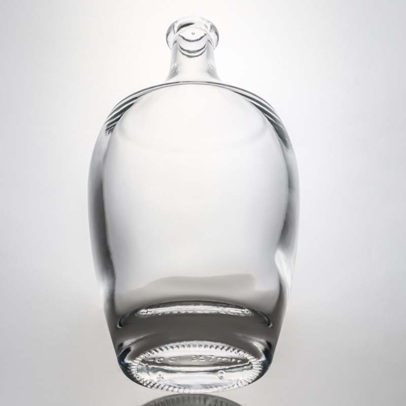 Glass Collar 500ml 700ml 1000ml Empty Flint Gin Rum Champagne Liquor Bottle with Cork
