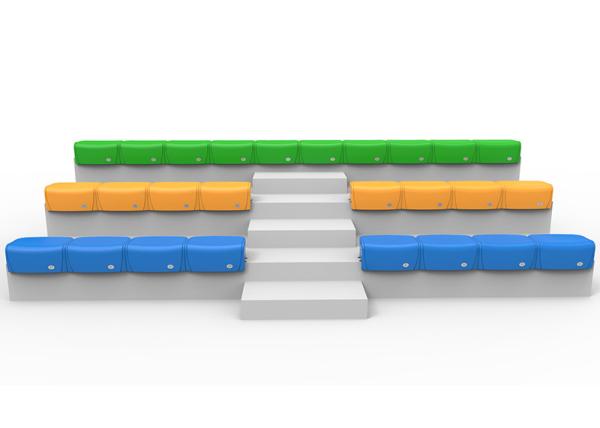 HDPE Stadium Seat Stands , Football Stadium Chairs With Optional Row Identificat