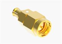 SMA Male to MCX Male RF Coaxial Adapter Brass Body Center Pin PTFE Dielectric