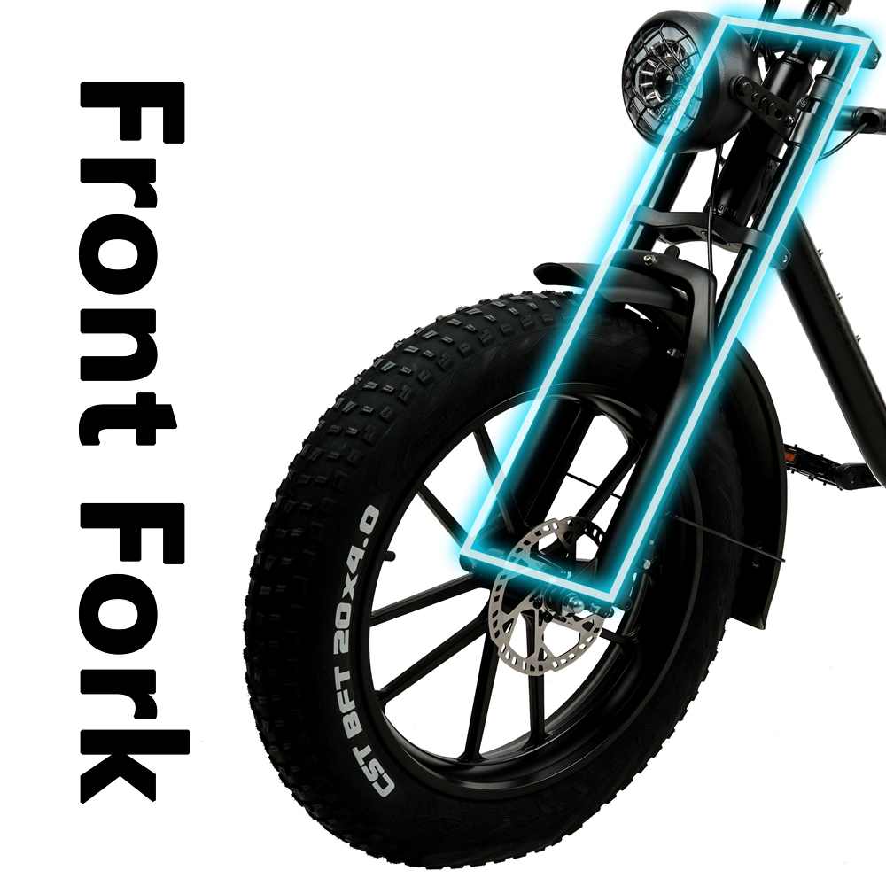 48V 15AH 750W Super 7 3 Fat Wheel Electric Bike With 10 Beams Integrated Wheel