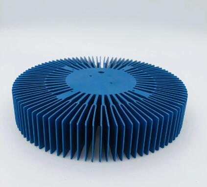 Customized Hot Sell Blue Anodizing Industrial Aluminium Heatsink Sunflower Profile Heatsink