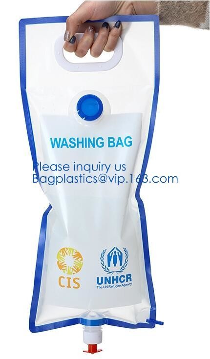 Biodegradable Liquid Packaging Leakage Proof Pouch Custom Custom 1 Gallon Water Bag Foldable Sports Drinking Water Bag