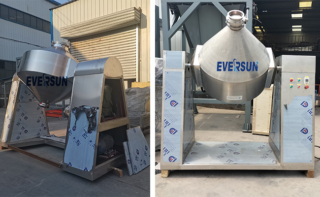 Stainless Steel 304 / 316L Powder Mixing Machine Double Cone Blender For Laboratory