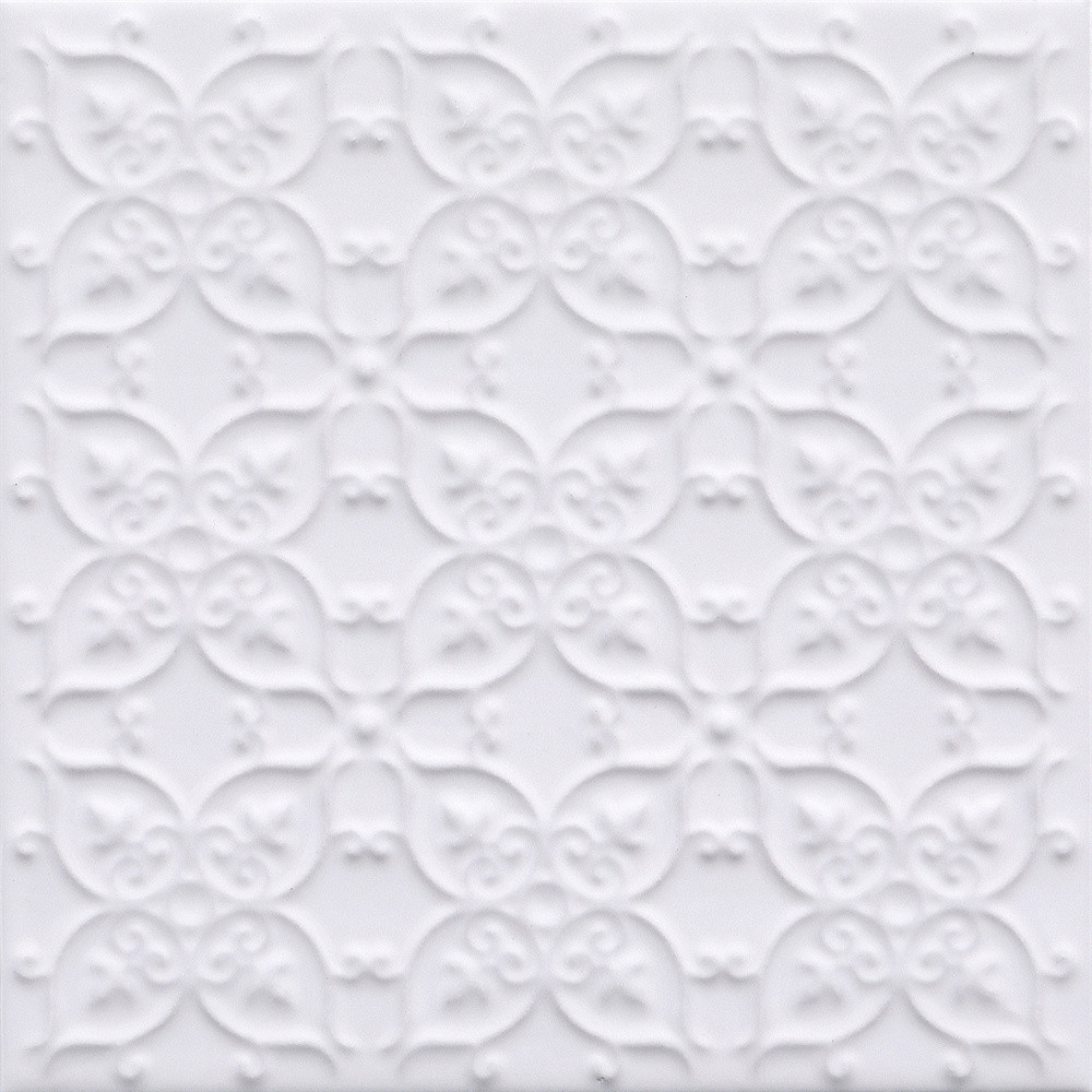 Stunning White Ceramic Rustic Tiles 20x20cm For Balcony And Eco-Friendly Wall Tile For Living Room 4 Styles