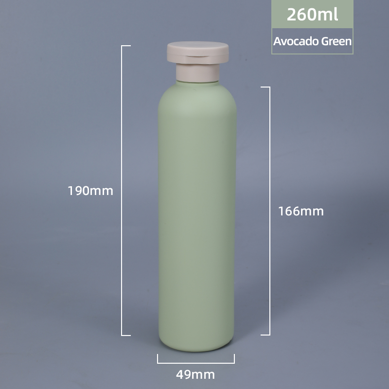 HDPE Material Plastic Cosmetic Shampoo Bottle With Flap Cap Custom Logo