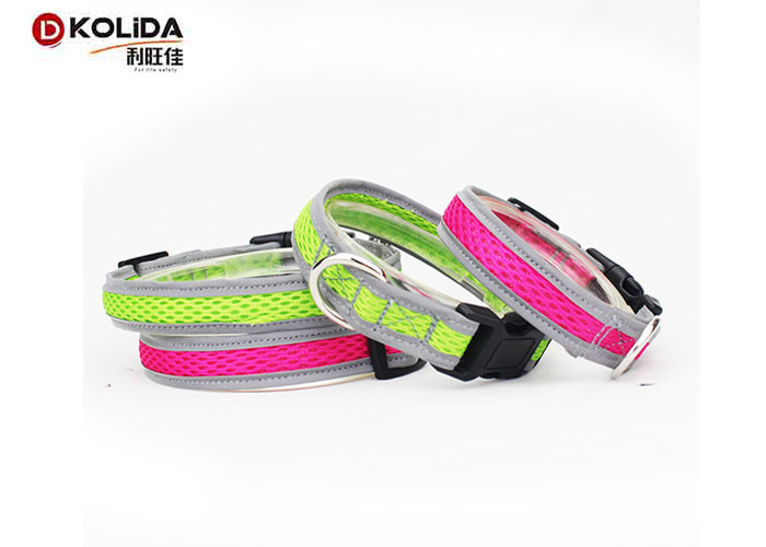 4 Adjustable Sizes Pink Dog Collars Nature Airmesh With 1 Years Warranty