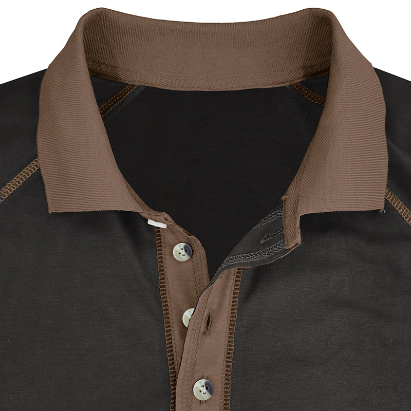100% Cotton Long Sleeve Polo T Shirts MACTING Custom Logo Embroidered Casual Golf Jersey