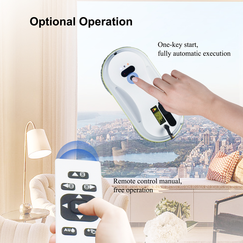 80W Powerful Automatic Smart Vacuum Cleaner Window Cleaning Robot for Household Industry