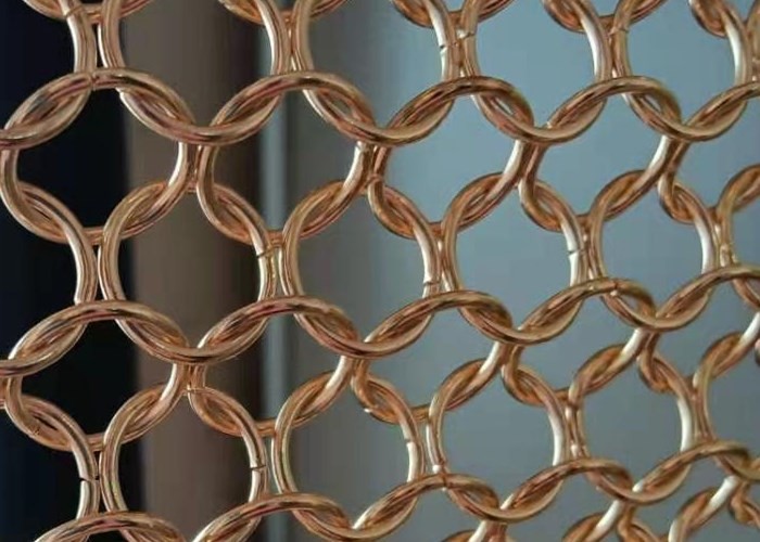 10mm Round Ring Chainmail Weave Stainless Steel Decoration Curtain Chainmail Ring Mesh