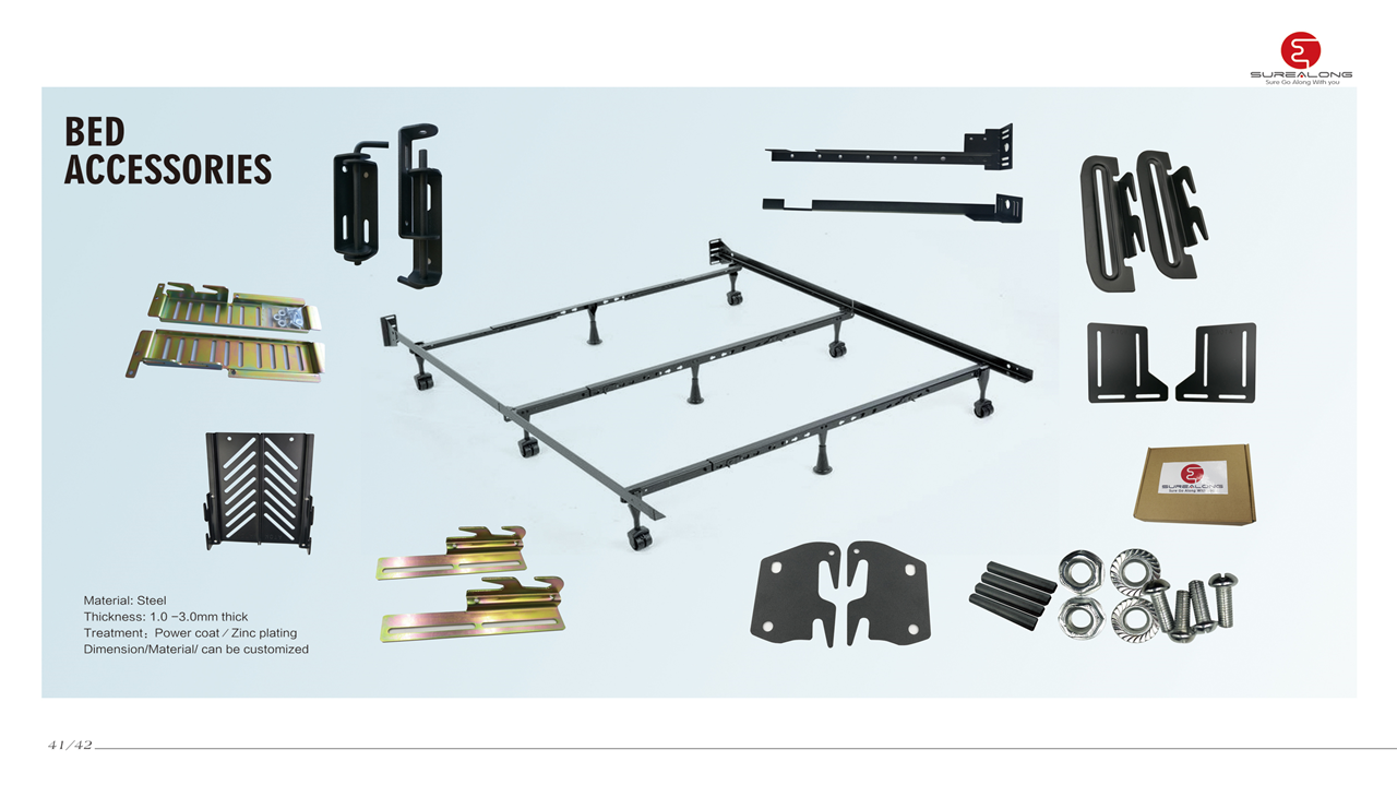 Effortlessly Connect Your Wooden Bed Frame with Heavy Duty No-Mortise Bed Rail Connectors