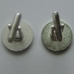Brass / zinc alloy Silver Color Custom Cufflinks for promotion gift