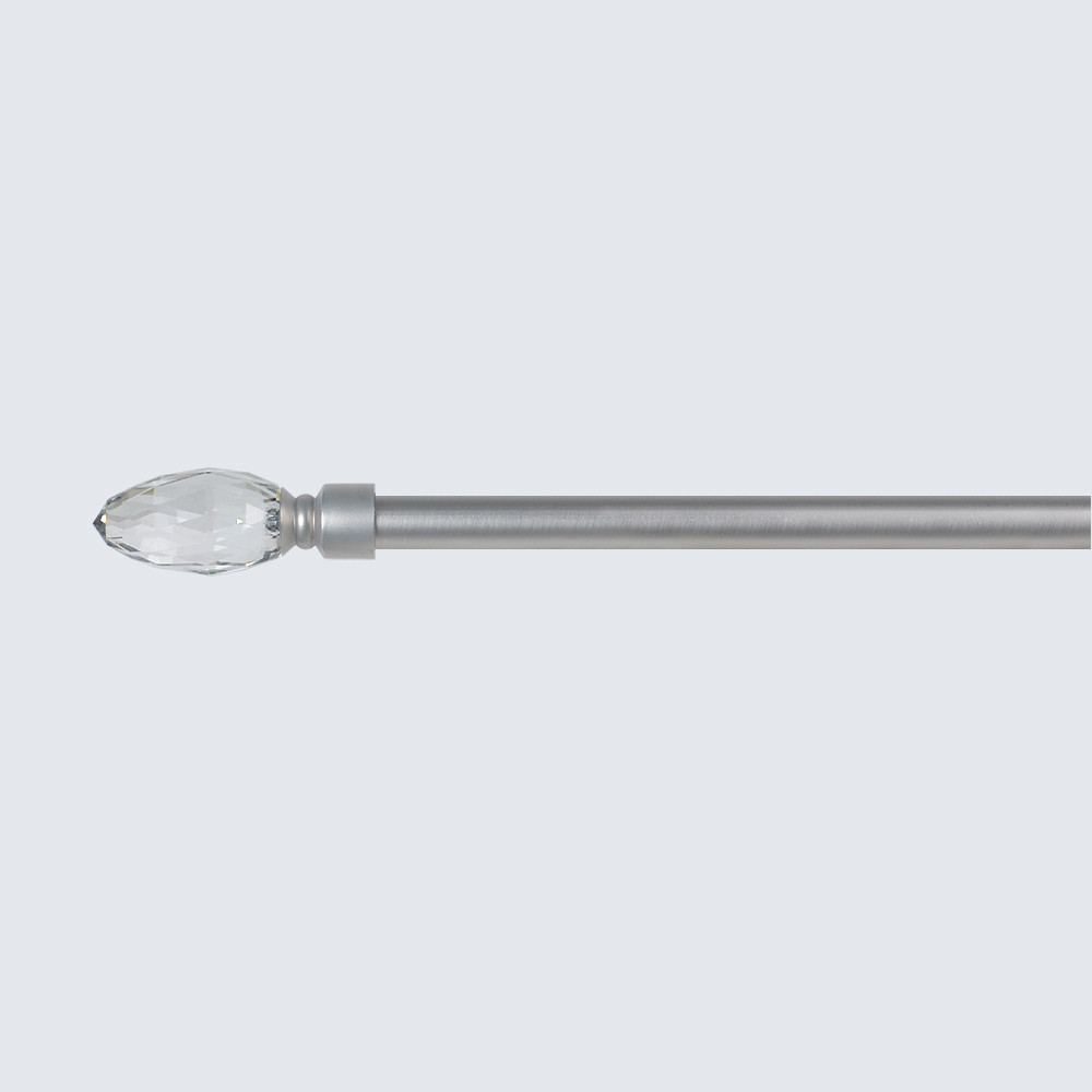 Matt Nickel Pipe Curtain Rods 22mm For Living Room Decoration