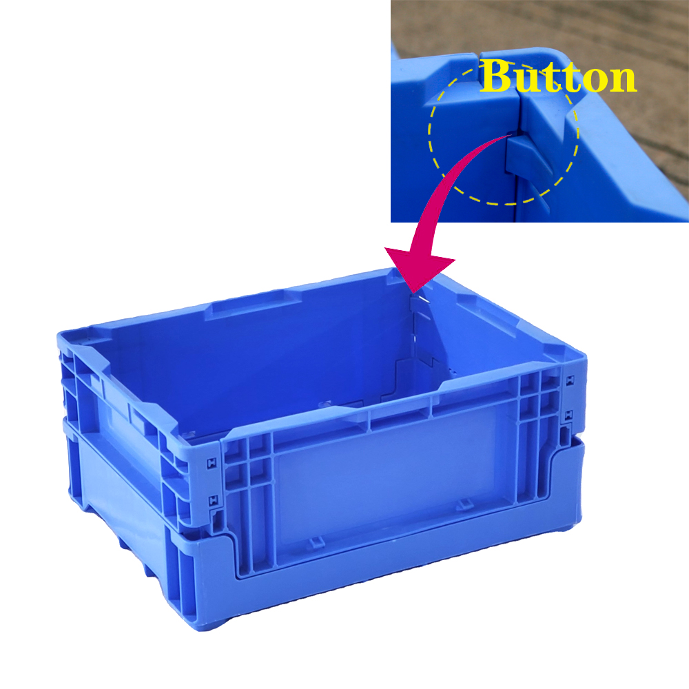 Small Industrial Warehouse Shipping Plastic Foldable Crate Customized Color Stackable