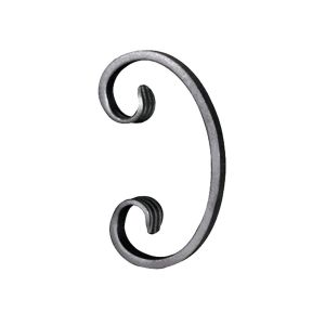 China Solid Steel Bar Material Ornamental Iron Parts C / S Scroll Decor For Fence on sale