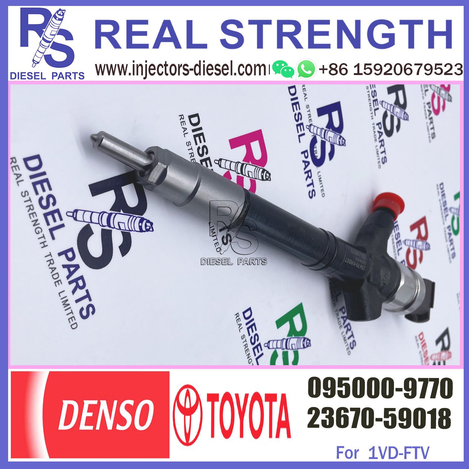 Fuel Injector Remanufactured common rail injector 095000-8060 095000-9770 23670-51040 For Land Cruiser1VD-FV
