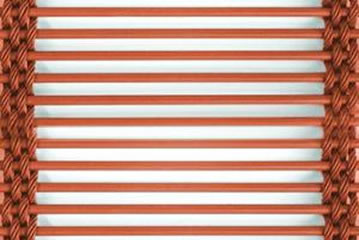 Cable metal mesh with four cable mesh is painted brown color.