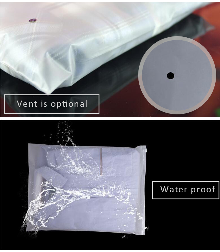 custom logo PVC slider zip lock packing bag zipper bag