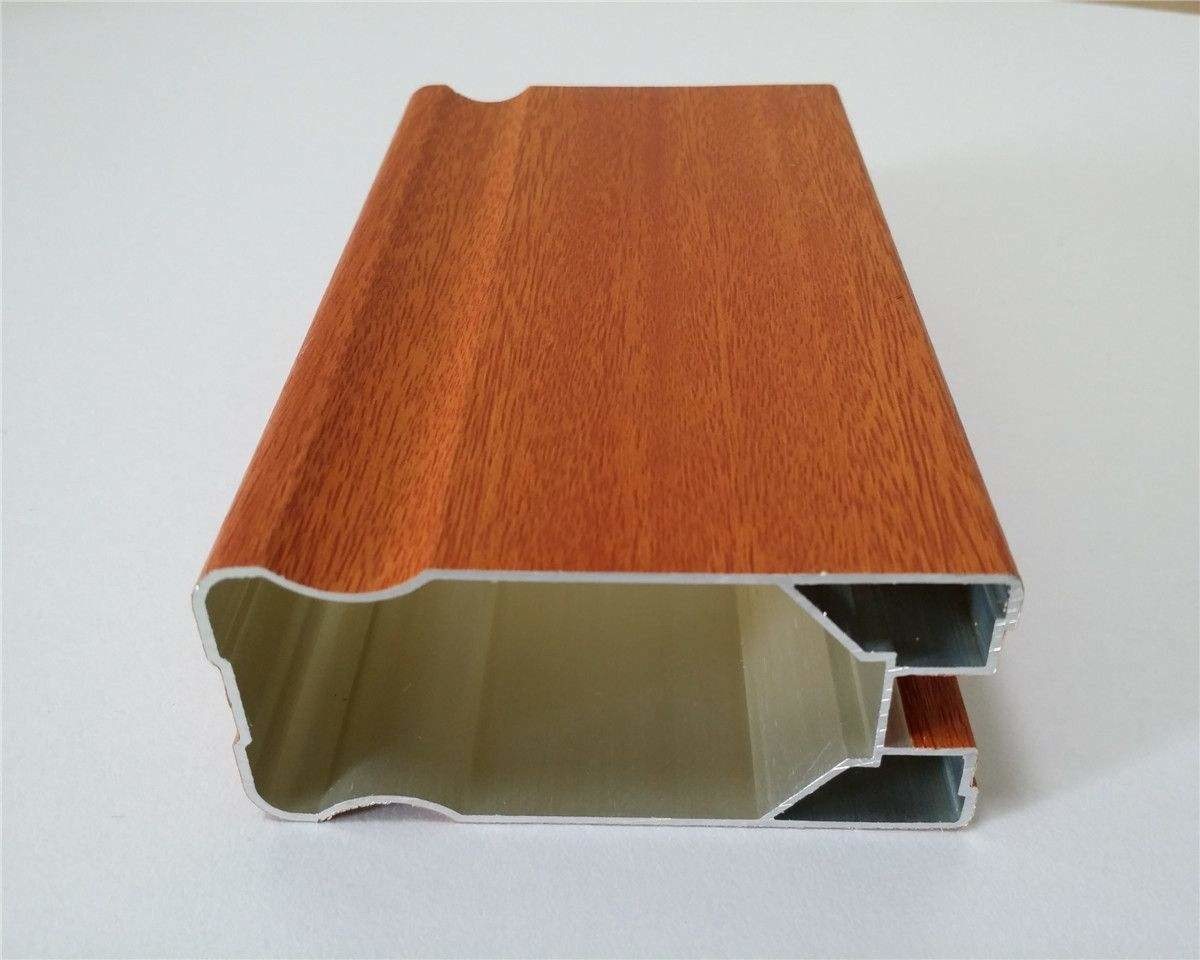 Wood Finish Aluminium Kitchen Profile Quality Light Glass Door Profile