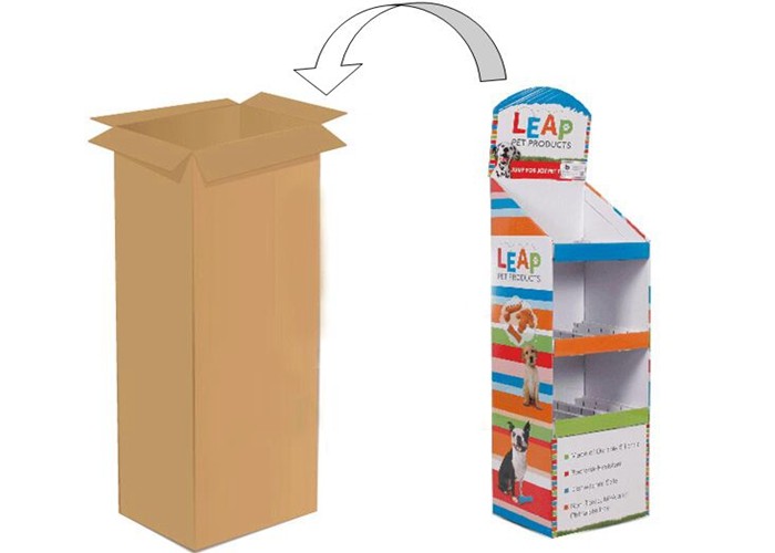 Recycled Blue Cardboard Retail Point Of Sale Displays Decorative For Disney Toys