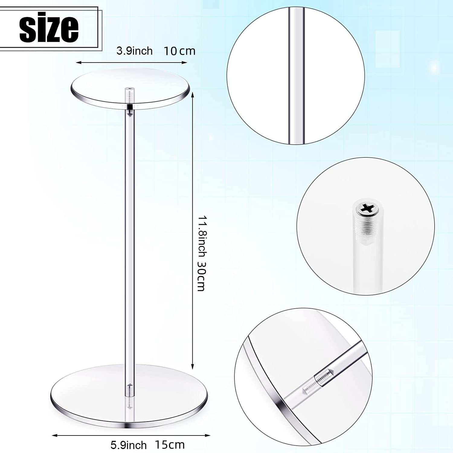 Transparent Hat Acrylic Holder Plexiglass Cap Display Stand For Sun Cap Assembled