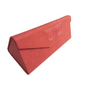Fabric Folding Eyeglass Case With Customized Color Logo Printing