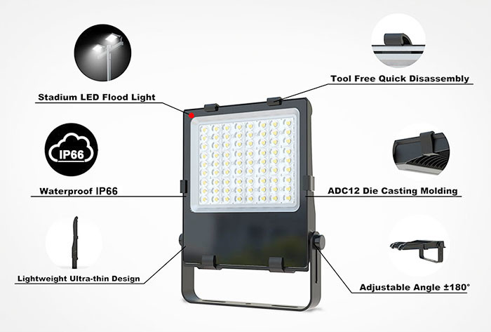 IP65 Exterior Led Flood Lights 150W 5 Years Warranty ROHS Standards